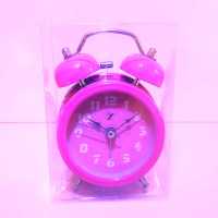 Plain Pink Winding Nostalgic Alarm Clock