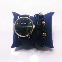 Spectrum Black Band Black Dial Men's Wristwatch