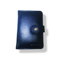 Gold Life Classic Leather Card Holder Business Card Holder Navy Blue