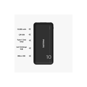 DLP1810NB 10.000 mAh Power Bank Siyah (2 Çıkış)