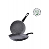 Gris Bio Granit Tava ve Grill Seti