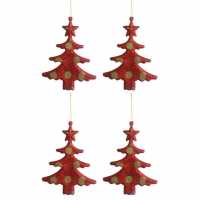 Christmas Sequin Pine Ornament 4 Pieces