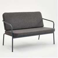 Decosit Alız Garden Balcony Aluminum Seating Chair (Double) - Anthracite Fabric