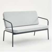 Decosit Alız Garden Balcony Aluminum Seating Chair (Double) - Gray Fabric