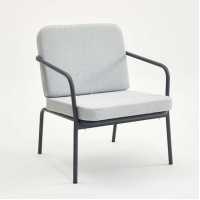 Decosit Alız Garden Balcony Aluminum Seating Chair (Single) - Gray Fabric