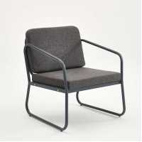 Decosit Flora Garden Balcony Aluminum Seating Chair (Single) - Anthracite Fabric