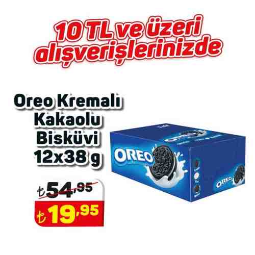 Oreo Bisküvi Kremalı Kakaolu 12x38 G