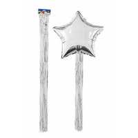 Balloon Fringe Metallized Adhesive Set Of 4 90 Cm Silver Pk:4 Kl:200