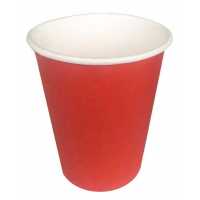 Cup Carton Plain Color 8Oz Red Pk:8 Kl:24