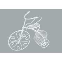 Bicycle With Wire Basket White P10-300