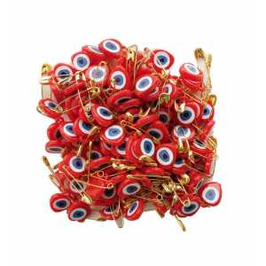 Safety Needle Eye Bead Red P100-100