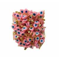 Safety Needle Evil Eye Bead Pink P100-100