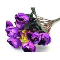 Flower Hand Bouquet Peonia Velvet Purple Pk:1 Kl:240