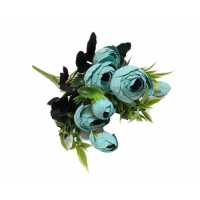 Floral Peonia Hand Bouquet Model Blue P1-240