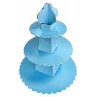 Cup Cake Stand Pyramid Model Plain Color Blue Pk:1 Kl:60