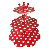 Cup Cake Stand Point Cardboard Red Pk:1 Kl:60