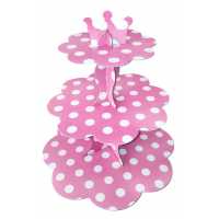 Cup Cake Stand Point Cardboard Pink Pk:1 Kl:60