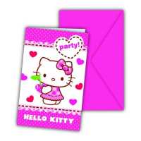 Invitation Hello Kitty Hearts Pk:6-24