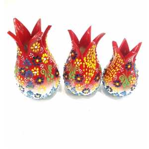 Decorative Tulip 3 Piece Ceramic Trinket