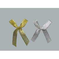 Bow Ready Satin 1Cm Gold Pk100-150