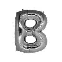 Foil Balloon Letter B Silver 16 Inc(40Cm) Pk:1 Kl:500