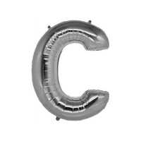 Foil Balloon Letter C Silver 16 Inc(40Cm) Pk:1 Kl:500