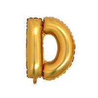 Foil Balloon Letter D Gold 16 Inc(40Cm) Pk:1 Kl:500