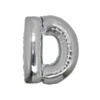 Foil Balloon Letter D Silver 16 Inc(40Cm) Pk:1 Kl:500