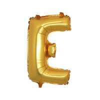 Foil Balloon Letter E Gold 16 Inc(40Cm) Pk:1 Kl:500