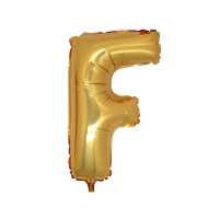 Foil Balloon Letter F Gold 16 Inc(40Cm) Pk:1 Kl:500