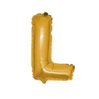 Foil Balloon Letter L Gold 16 Inc(40Cm) Pk:1 Kl:500