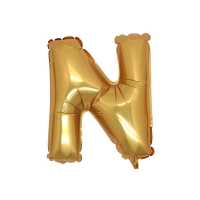 Foil Balloon Letter Gold 16 Inc(40Cm) Pk:1 Kl:500