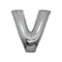 Foil Balloon Letter V 40 Inch Silver P1-200