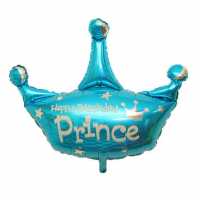 Foil Balloon Prince Crown Blue 18Inc 40Cm Pk:1-200