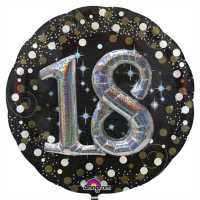 Foil Balloon Sparkling Birthday 18 Ages 81X81Cm Double Set Anagram Brand