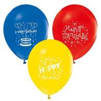 Happy Birthday Printed Balloon 100 Pcs