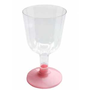 Glass Acrylic Short Foot 150 Ml Pink Pk:6 Kl:48