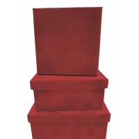 Velvet Red Gift Box Set of 3