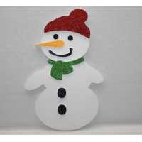 Snowman Glittery Styrofoam Ornament