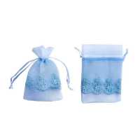 Pack Organze Top Satin Tull Blue 9X14 20-100