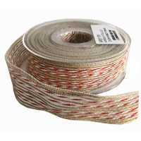 Ribbon Jute Cross Wick 2.5 Cm 10M Red Pk:1 Kl:40