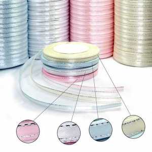 Ribbon Silvery Satin Cream 6Mm 250Yard-60