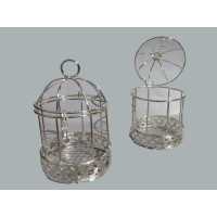 Bird Cage Under Side Pattern Silver P10-500