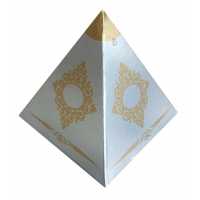 Turkish Delight Holder Cardboard Pyramid Pattern Silver P50-100