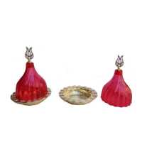 Delight Holder With Crystal Cover Red Pk:12-30