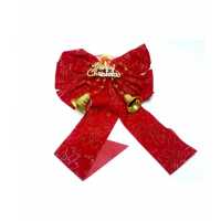 Merry Christmas Bell Red Bow Ornament 60 Cm