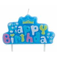 Candle Happy Birthday One Piece Color Blue Pk:1 Kl:240