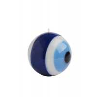 Evil Eye Bead Design Candle 10 Cm