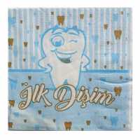 Napkin First Teeth Blue 33X33 Cm Pk:20 Kl:75