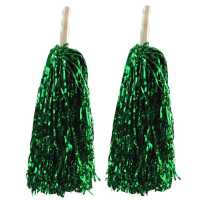 Pompom Metallized Double Green Pk:2 Kl:150